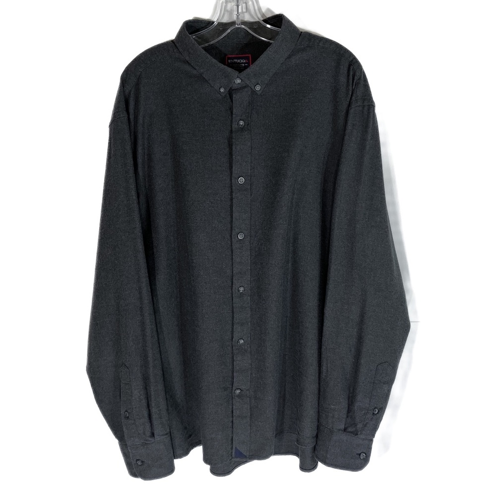 UNTUCKit Constanti Flannel Shirt Mens XXXL 100% Cotton Button Down Gray Solid